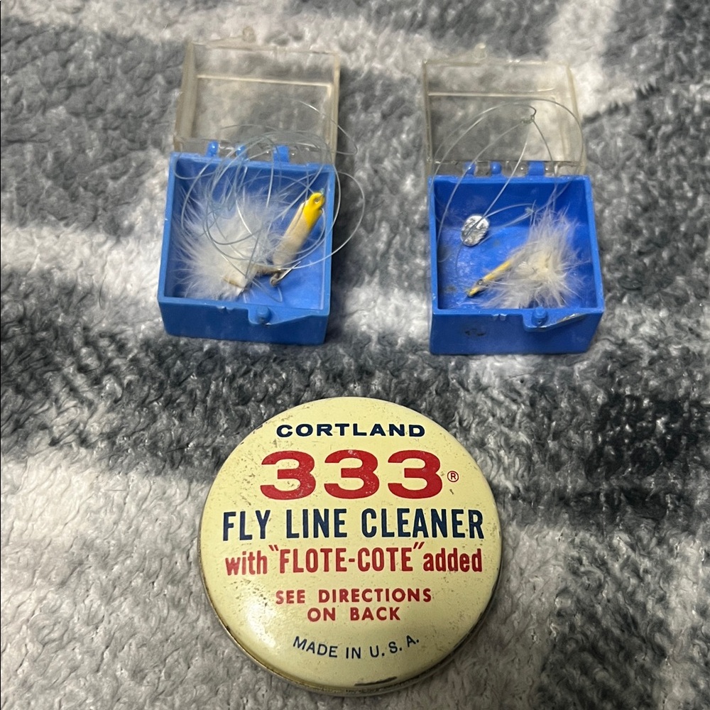 Cortland Fly Line Cleaner and fly Fishing Lures
